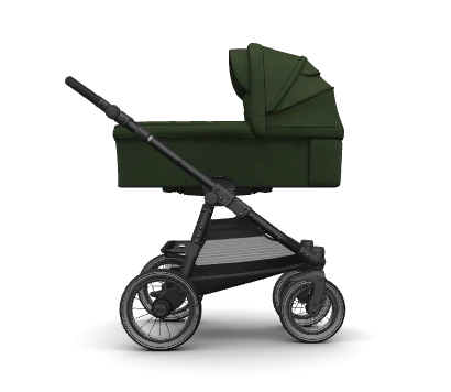 ANGELCAB U-Serie Kinderwagen Blau  biologische Baumwolle GOTS  Handgefertigt in Deutschland